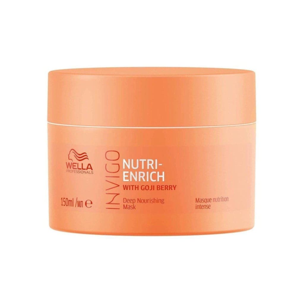 Wella Invigo Nutri Enrich Deep Nourishing Mask with goji berry in an orange plastic jar - partnershairdesign