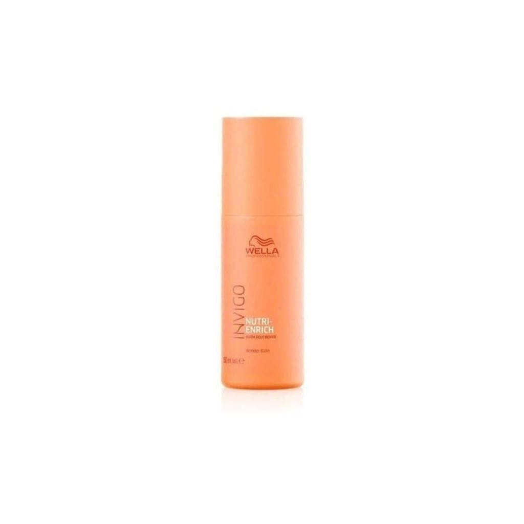 Peach-colored cylindrical bottle of Wella Professionals Invigo Nutri-Enrich Wonder Balm 150ml - partnershairdesign