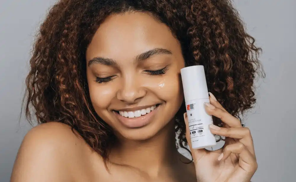 White skincare bottle.